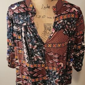NWOT Jaase multiprint top
